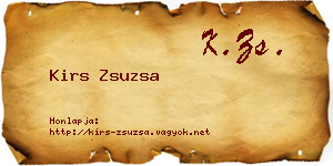 Kirs Zsuzsa névjegykártya